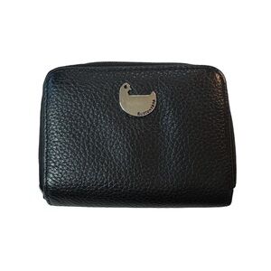 Buxton Genuine Leather Credit Card ID Holder‎ Black Wallet